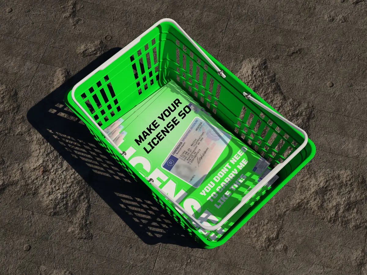 Giveaway in a shopping basket